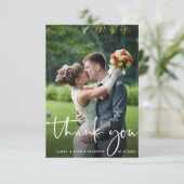 Foto für die Hochzeit per Hand Dankeskarte (Stehend Vorderseite)