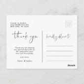 Foto für die Hochzeit von handgeschriebenen Skript Postkarte (Rückseite)