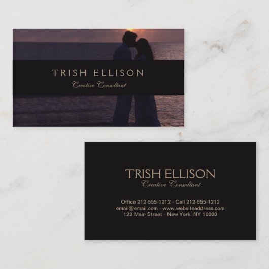 Foto für die Hochzeitskarte Couple Custom Template Visitenkarte (Vorne/Hinten)