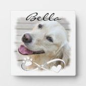 Foto für die Hunde Paw Herz Unendlichkeit Beibehal Fotoplatte (Vorderseite)