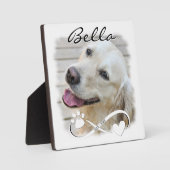 Foto für die Hunde Paw Herz Unendlichkeit Beibehal Fotoplatte (Vorderseite)