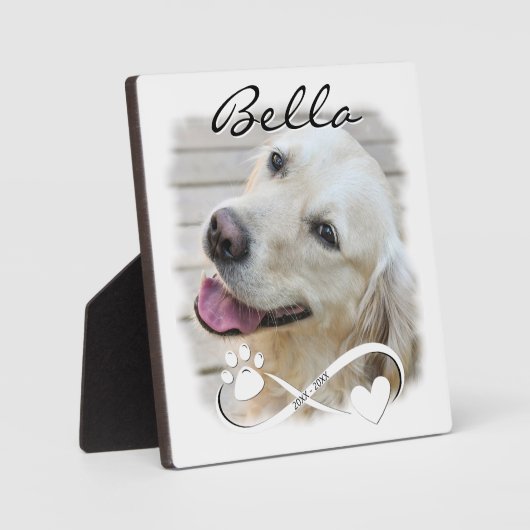 Foto für die Hunde Paw Herz Unendlichkeit Beibehal Fotoplatte (Vorderseite)