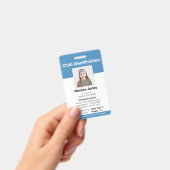 Foto für die Kinderidentifizierung blau Ausweis (Handheld)