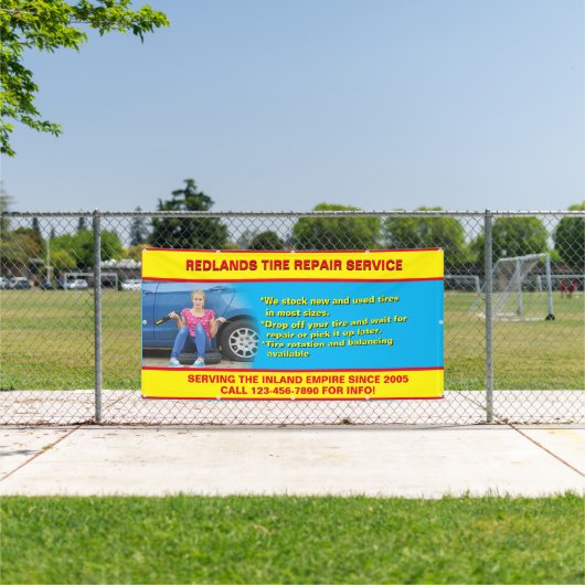 Foto für die Reifenreparatur im Detail: Textverbot Banner (Insitu)