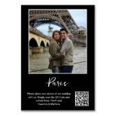 Foto für die Reiseziele, QR-Code freizugeben Tischnummer (Rückseite)