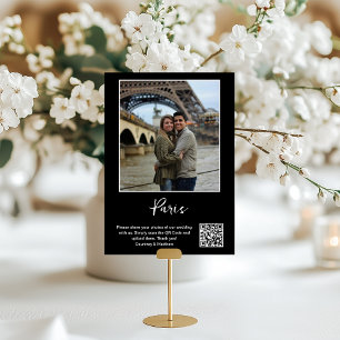 Foto für die Reiseziele, QR-Code freizugeben Tischnummer