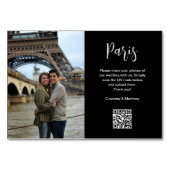 Foto für die Reiseziele, QR-Code freizugeben Tischnummer (Vorderseite)