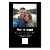 Foto für die Reiseziele, QR-Code freizugeben Tischnummer (Rückseite)