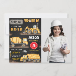 Foto für die schwarz-gelbe Bauweise Einladung