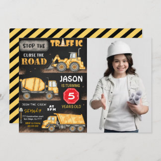 Foto für die schwarz-gelbe Bauweise Einladung