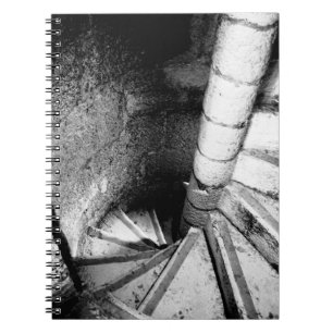 Foto für die schwarz-weiße Spiraltreppe Notizblock