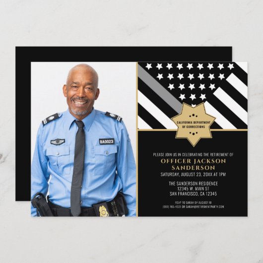 Foto für die Silber-Linie des Anweisungsbefugten Einladung (Vorne/Hinten)