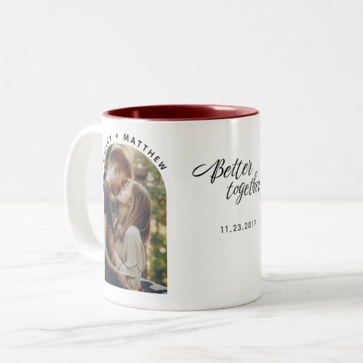 Foto für die SkriptVerlobung besser gemeinsam Zweifarbige Tasse (Vorderseite Links)