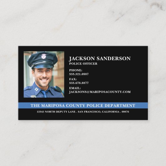 Foto für die Strafverfolgung im Bereich der Zollpo Visitenkarte (Vorderseite)