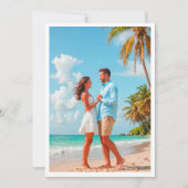 Foto für die Verlobung des tropischen Ozeans Einladung (Vorderseite)