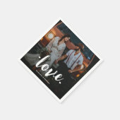 Foto für die Verlobung von formatierten Skripts Serviette (Ecke)