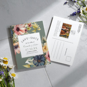 Foto für die Wildblume der Wasserfarbe Save the Da Postkarte