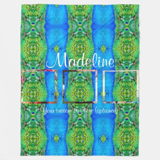 Foto für ein benutzerdefiniertes Textvorlagensiche Fleecedecke (Vorderseite)