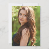 Foto für eine helle grüne Tassel-Graduierungsparte Einladung (Rückseite)