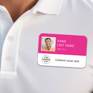 Foto für einfache Firmenlogos - Rosa Farbe für Mit Namensschild