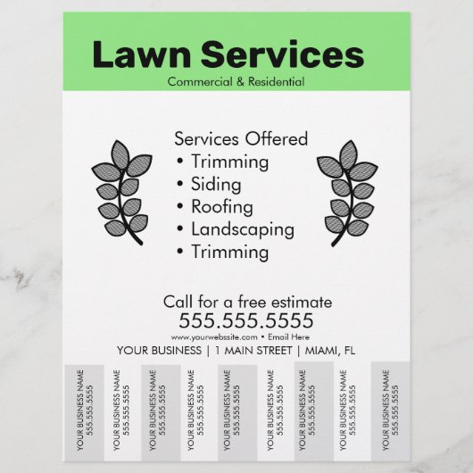 Foto für einfache Lawn Services-Vorlage wird Flyer (Vorne)