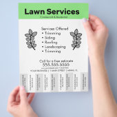 Foto für einfache Lawn Services-Vorlage wird Flyer (Hand)