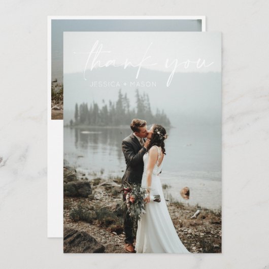 Foto für einfache Skriptereien Danke-Karte Dankeskarte (Vorne/Hinten)