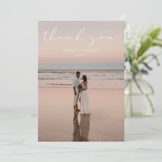 Foto für einfache Skriptereien Danke-Karte Dankeskarte (Stehend Vorderseite)