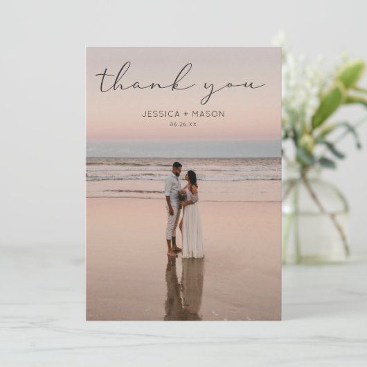 Foto für einfache Skriptereien Danke-Karte Dankeskarte (Stehend Vorderseite)