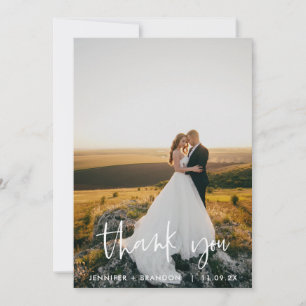 Foto für einfache Skriptklasse Hochzeit Vielen Dan Dankeskarte