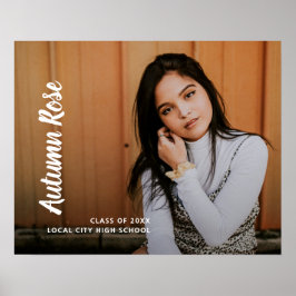 Foto für einfache Skriptnamen Moderner Abschluss Poster