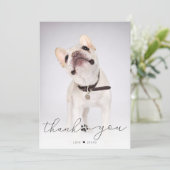 Foto für einfache Skriptptreffer Vielen Dank Dankeskarte (Stehend Vorderseite)