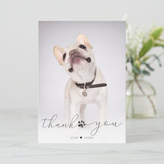 Foto für einfache Skriptptreffer Vielen Dank Dankeskarte (Stehend Vorderseite)