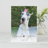 Foto für einfache Skriptptreffer Vielen Dank Dankeskarte (Stehend Vorderseite)