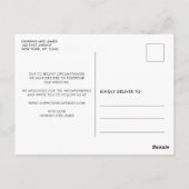 Foto für einfache Typografie Postkarte (Rückseite)