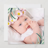 Foto für einfaches botanisches Cross-Godmata Einladung (Rückseite)