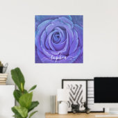 Foto für Elegante Rose Blume Name Poster (Heimbüro)