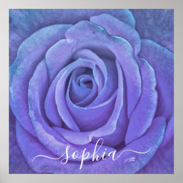 Foto für Elegante Rose Blume Name Poster