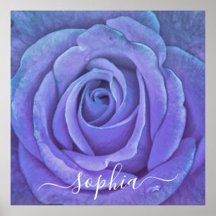 Foto für Elegante Rose Blume Name Poster