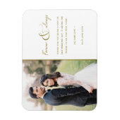 Foto für ewig und immer Gold Hochzeit Vielen Dank Magnet (Vertikal)