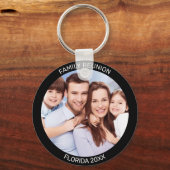 Foto für Familien in Schwarz und Weiß Schlüsselanhänger (Vorderseite)