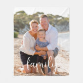 Foto für Familienkalligrafie Fleecedecke (Vorderseite)