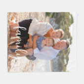 Foto für Familienkalligrafie Fleecedecke (Vorderseite (Horizontal))