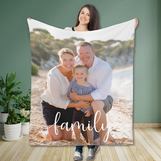 Foto für Familienkalligrafie Fleecedecke