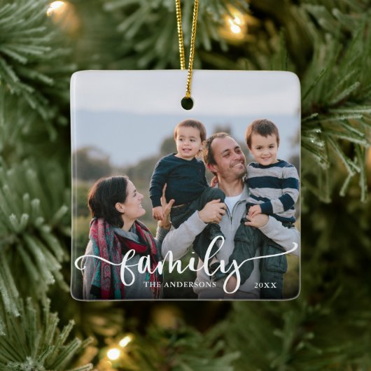 Foto für Familienskritik Weihnachten Keramikornament (Baum)