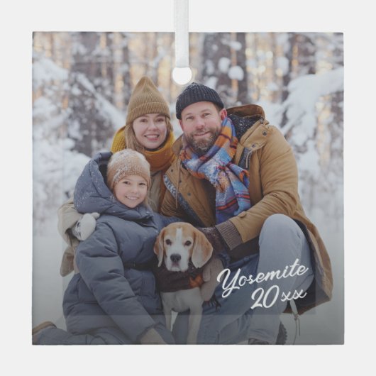 Foto für Familienurlaub Ornament Aus Glas (Vorderseite)