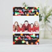 Foto für farbenfrohe Lichter - 3x5 Weihnachtskarte Einladung (Stehend Vorderseite)