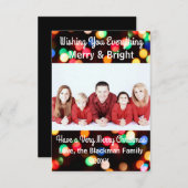 Foto für farbenfrohe Lichter - 3x5 Weihnachtskarte Einladung (Vorne/Hinten)