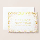 Foto für Feiertage in Frost Branches Folienkarte (Vorderseite mit Umschlag)