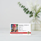 Foto für Feuerwehrleute Visitenkarte (Stehend Vorderseite)